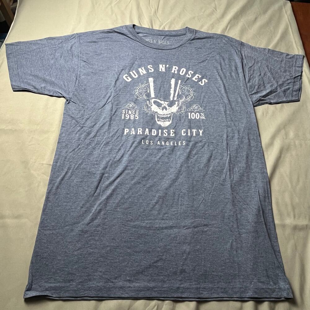 Guns N Roses Shirt Dark Gray Blue 4XL Paradise City
